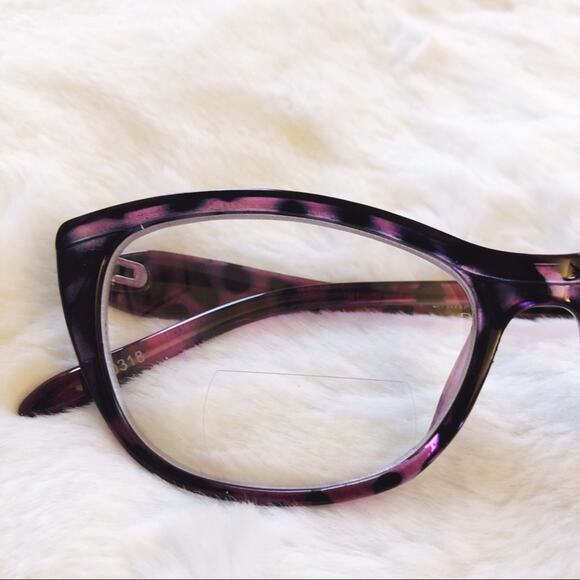 Bailey Purple Cat Eye Bi-Focal Reader Glasses - Picture 8 of 11